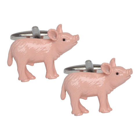Pink Pig Cufflinks