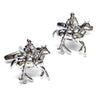 Horse Mounted Polo Player Cufflinks