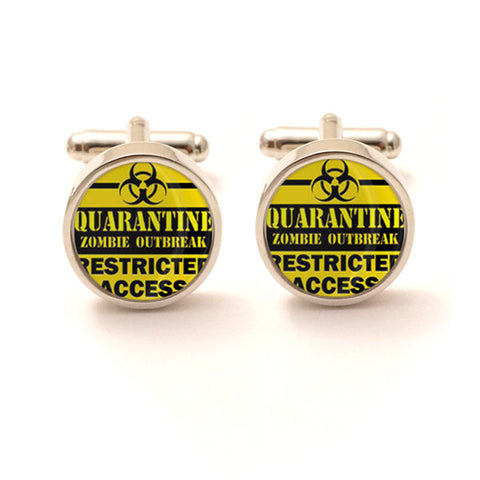 Zombie Quarantine Cufflinks