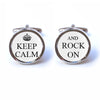 Keep Calm and Rock On Cufflinks