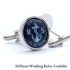 Personalised Wedding Anchor Cufflinks - Different Roles Available