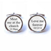 Personalised Meet me at the church, Love me forever Cufflinks