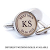 Custom Initials and Wedding Date Cufflinks