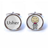 Usher Cufflinks with Illustration