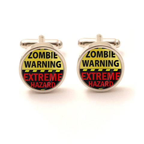 Zombie Warning Cufflinks